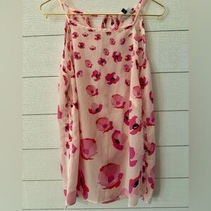 CAbi Pink Floral Floating Poopies Tie Back
